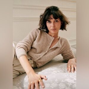 Sezane Gaspard Cardigan Light Beige